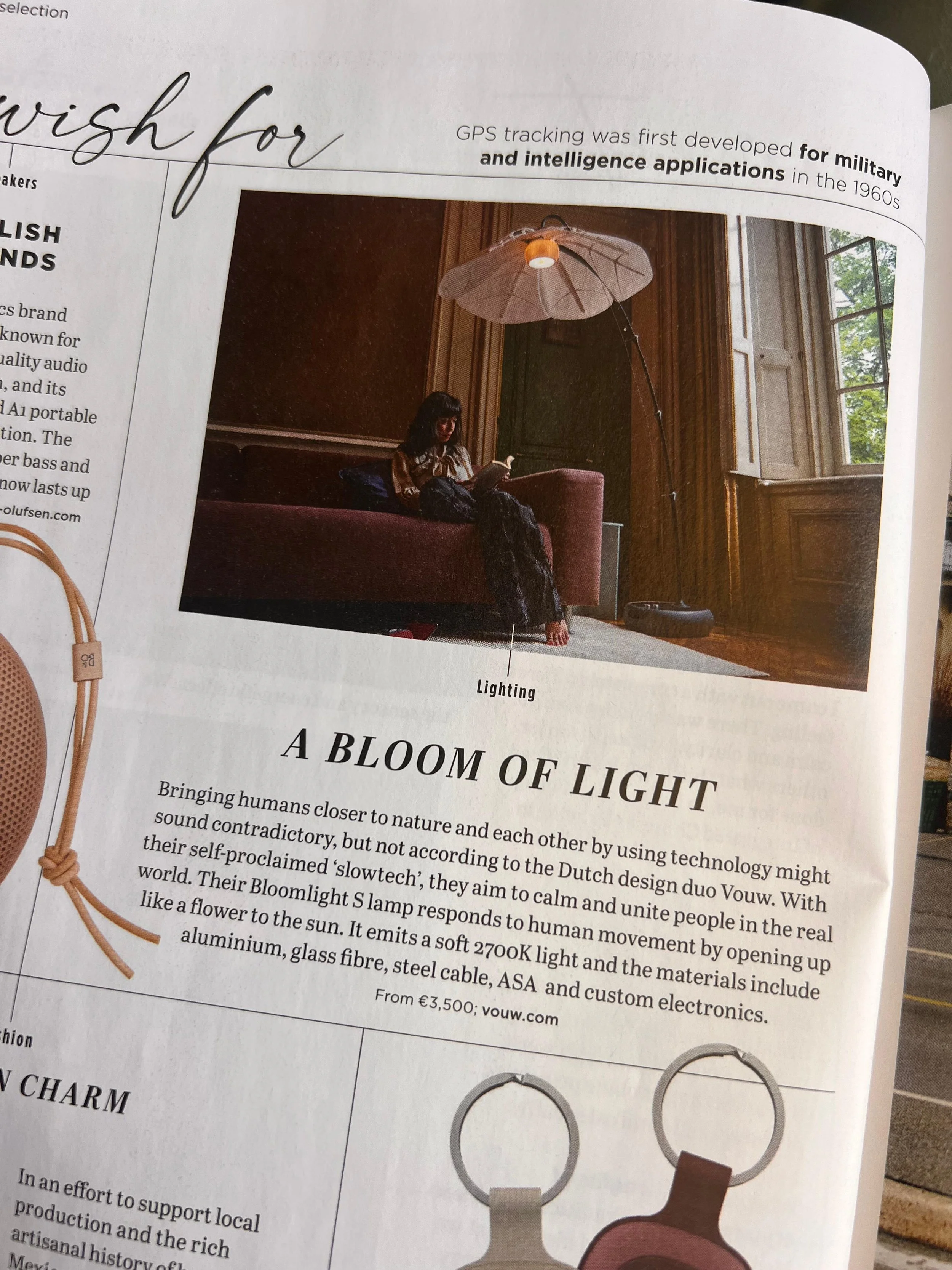 Bloomlight S in KLM Holland Herald Magazine